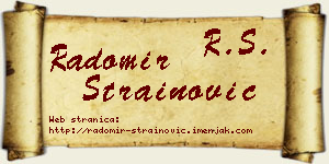 Radomir Strainović vizit kartica